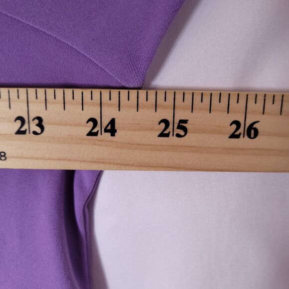 Susan Graver Top XL Purple Square Neck Liquid Knit - Picture 8 of 12